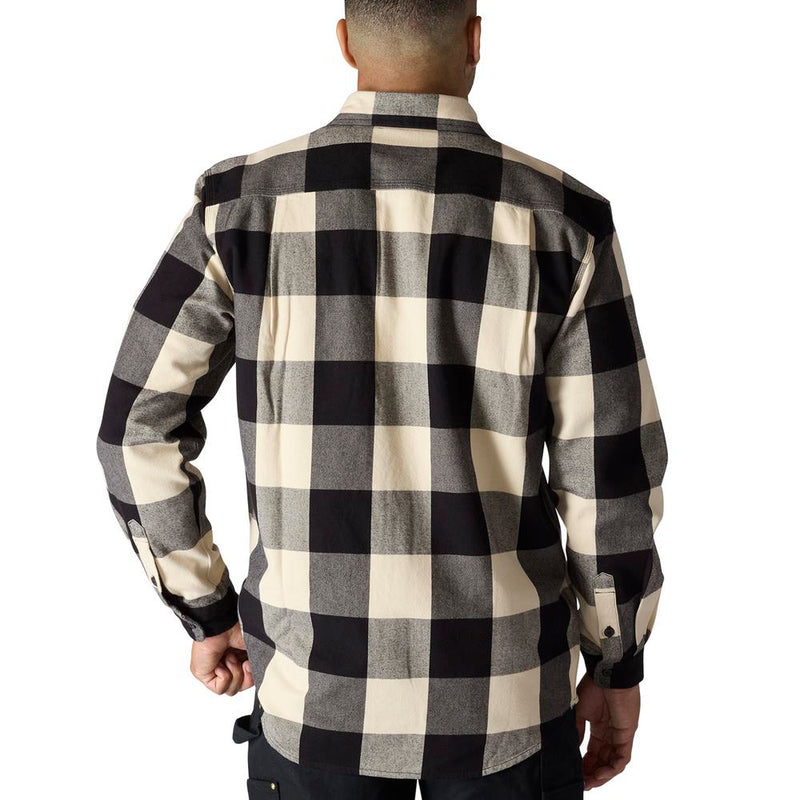 Load image into Gallery viewer, Carhartt TW4451 L/S Heavyweight Flannel - Oat Milk - Back
