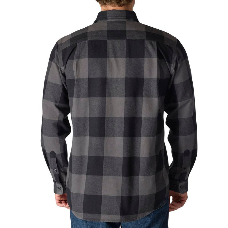 Load image into Gallery viewer, Carhartt TW4451 L/S Heavyweight Flannel - Gravel - Back
