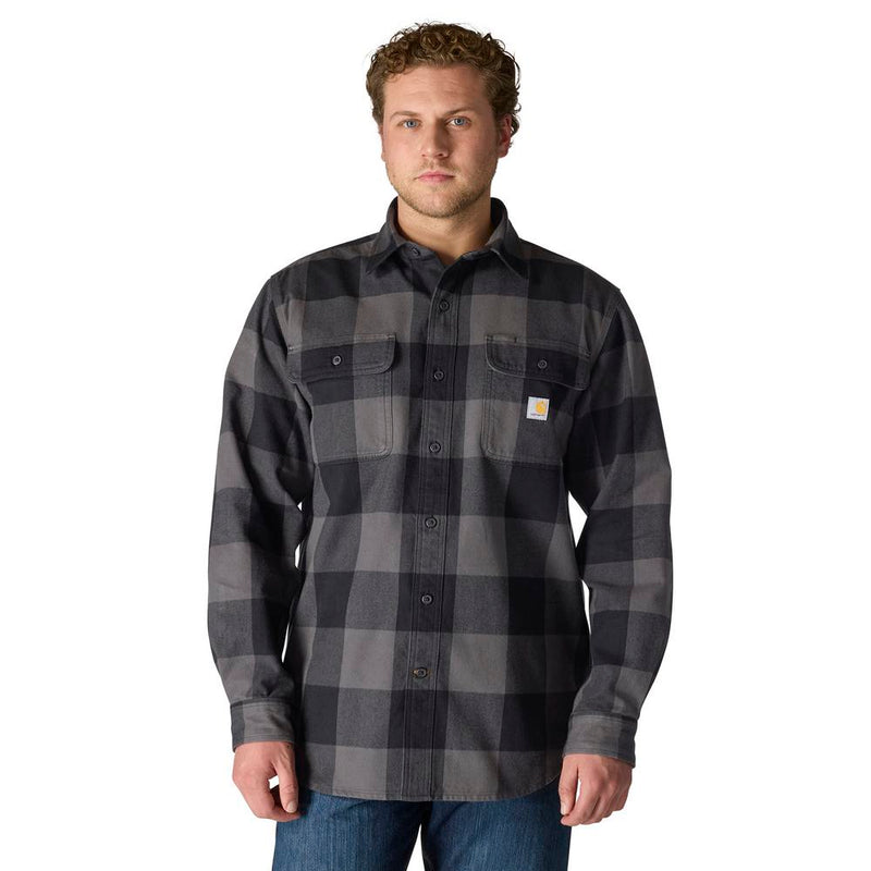Load image into Gallery viewer, Carhartt TW4451 L/S Heavyweight Flannel - Gravel - Front

