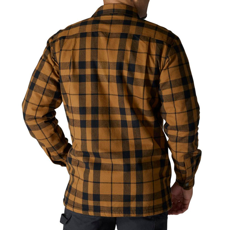 Load image into Gallery viewer, Carhartt TJ4452 Sherpa Lined Plaid Flannel - Carhartt Brown - Back
