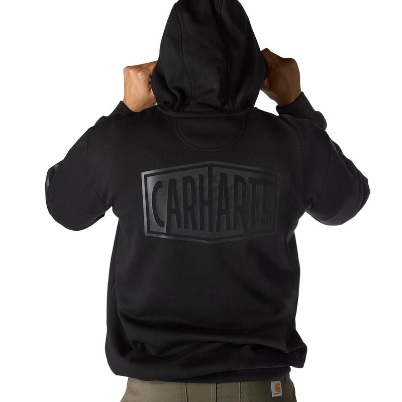 Load image into Gallery viewer, Carhartt TS7030 RD Midweight Logo Hoodie - Black - Back

