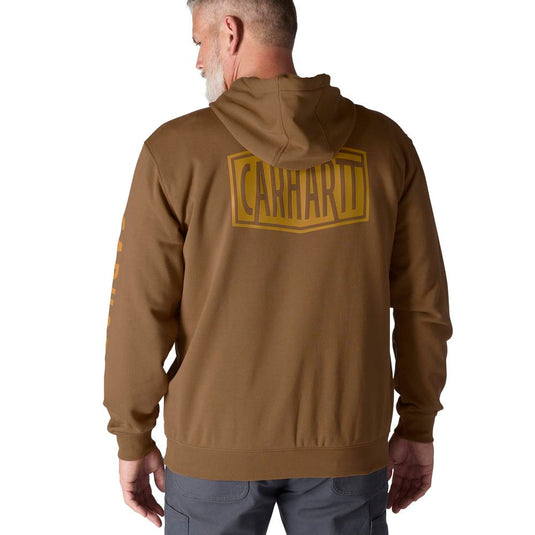 Carhartt TS7030 RD Midweight Logo Hoodie - Carhartt Brown - Back
