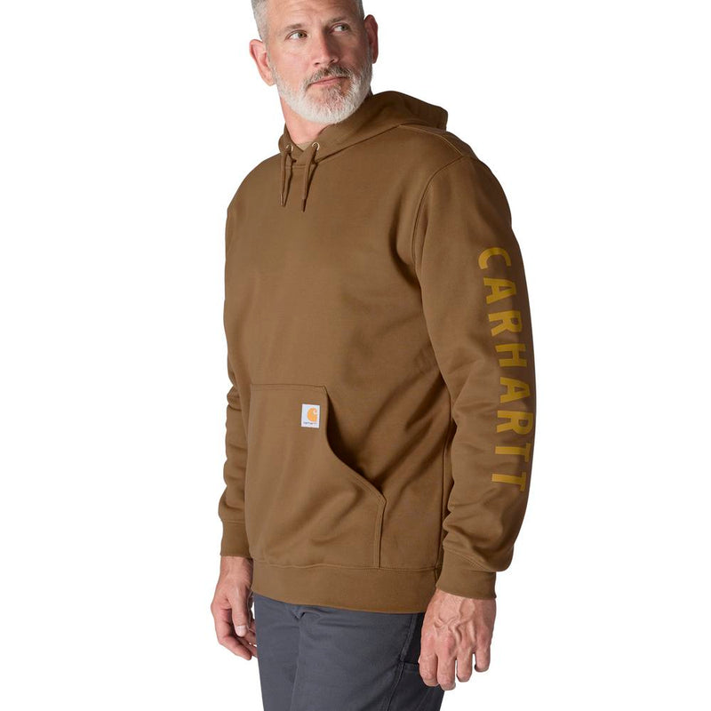 Load image into Gallery viewer, Carhartt TS7030 RD Midweight Logo Hoodie - Carhartt Brown - Side 
