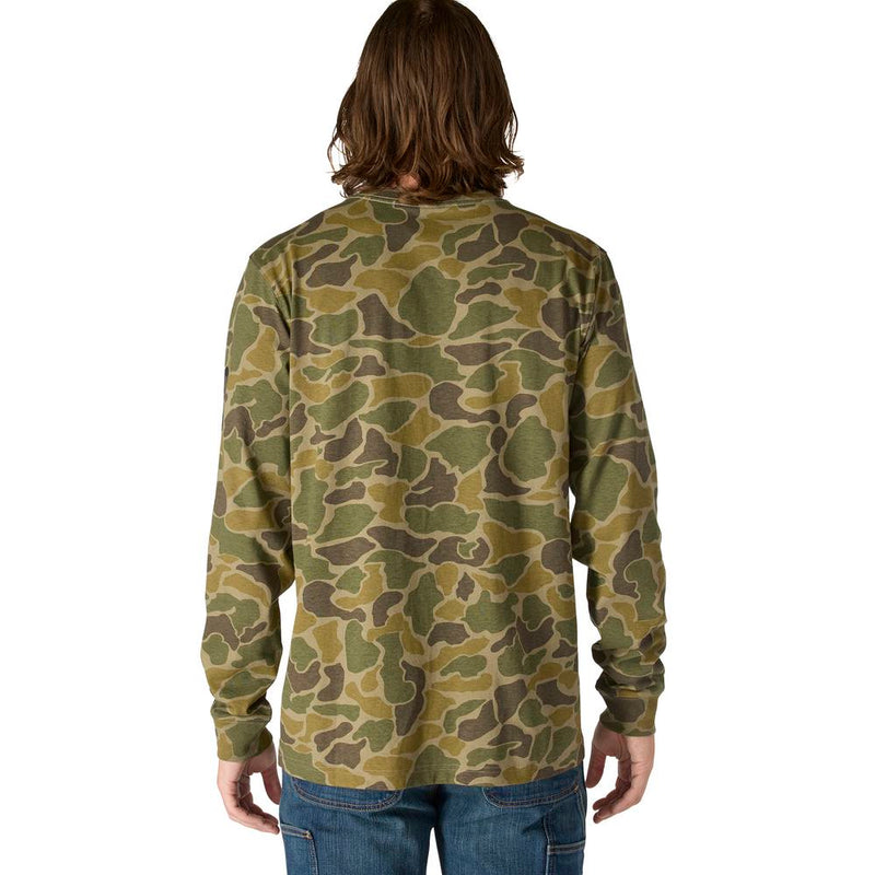 Load image into Gallery viewer, Carhartt TK7043 Pkt Camo L/S Tee - Olive Camo - Back
