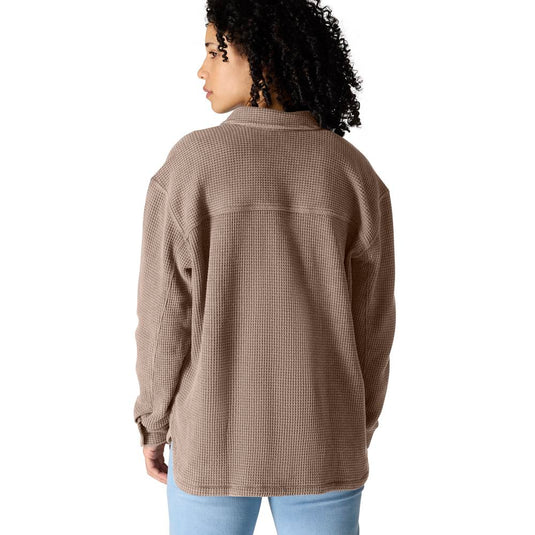 Carhartt W TK7134 Oversized Waffle Knit Shirt - Sepia - Back