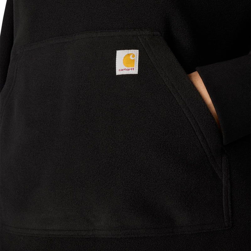 Load image into Gallery viewer, Carhartt W TS7142 Oversized Fleece Hoodie - Black - Pocket
