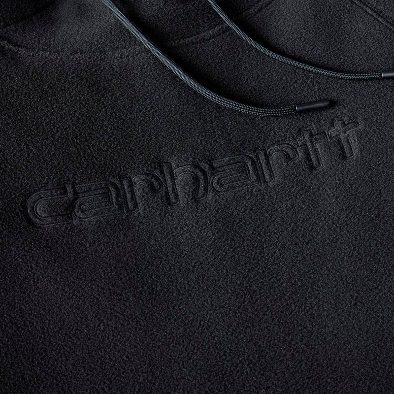 Load image into Gallery viewer, Carhartt W TS7142 Oversized Fleece Hoodie - Black - Logo
