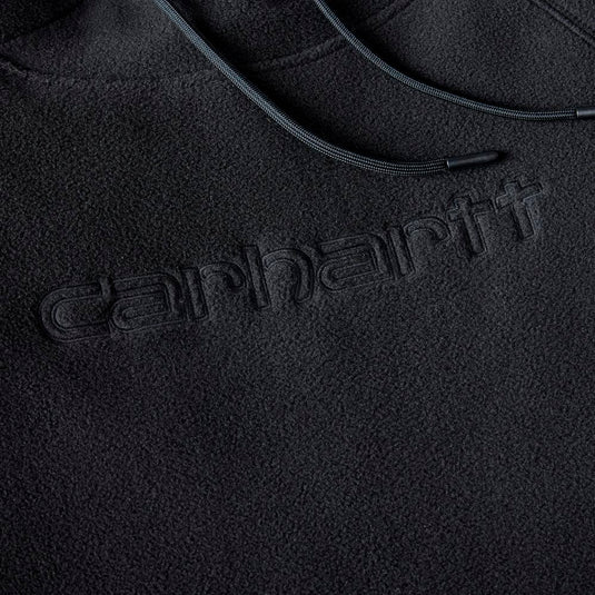 Carhartt W TS7142 Oversized Fleece Hoodie - Black - Logo