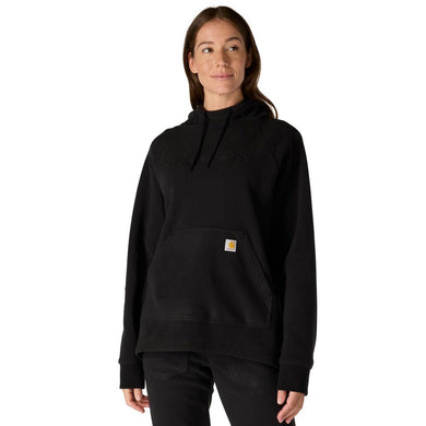 Carhartt W TS7142 Oversized Fleece Hoodie - Black - Front