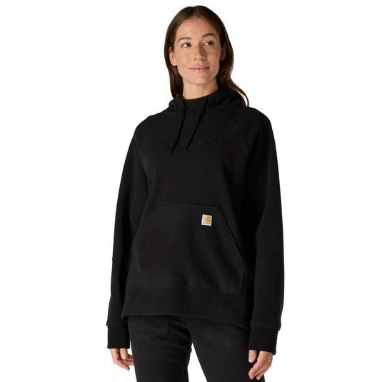 Carhartt W TS7142 Oversized Fleece Hoodie - Black - Front