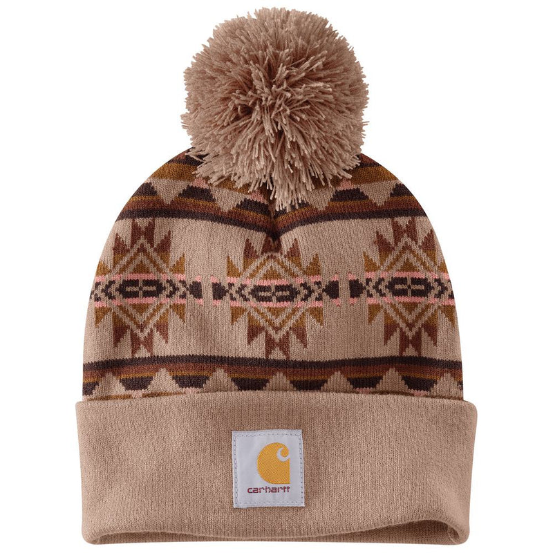 Load image into Gallery viewer, Carhartt AH7184 Pom Beanie - Soft Sepia 
