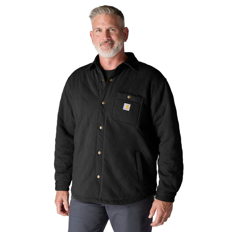 Load image into Gallery viewer, Carhartt TS7270 Quilted Snap Shirt Jac - Black - Front
