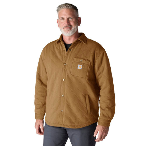 Carhartt TS7270 Quilted Snap Shirt Jac - Carhartt Brown - Front