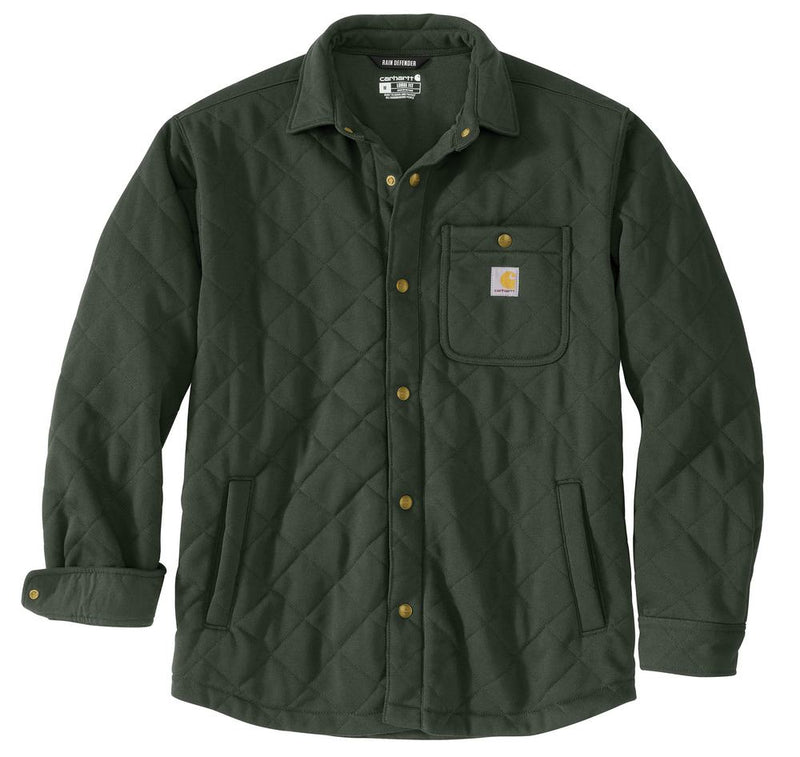 Load image into Gallery viewer, Carhartt TS7270 Quilted Snap Shirt Jac - Forestry Green - Front
