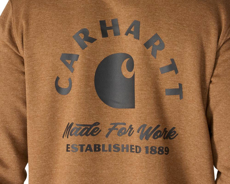 Load image into Gallery viewer, Carhartt TS7300 Sawyer Work Hoodie - Red Duck Heather - Back
