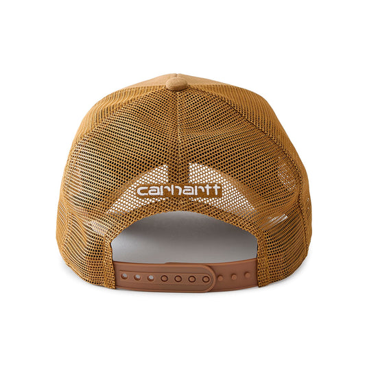 Carhartt AH7340 Leatherette Patch Mesh Cap - BRN