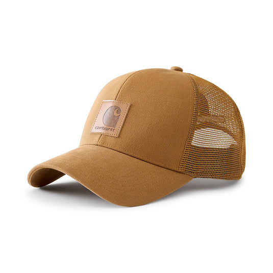 Carhartt AH7340 Leatherette Patch Mesh Cap - BRN