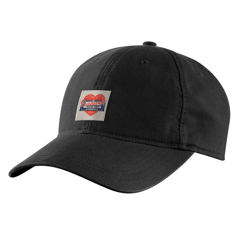 Load image into Gallery viewer, Carhartt AH7401 W Heart Patch Canvas Cap - Black - Front
