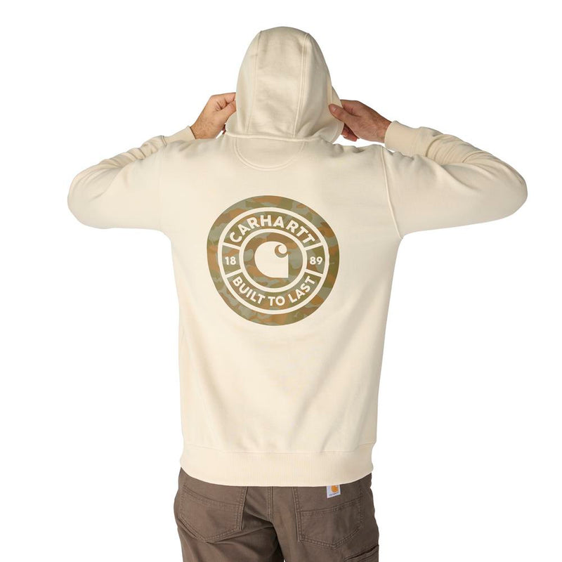 Load image into Gallery viewer, Carhartt TS7461 Sawyer Camo Hoodie - Oat Milk - Back

