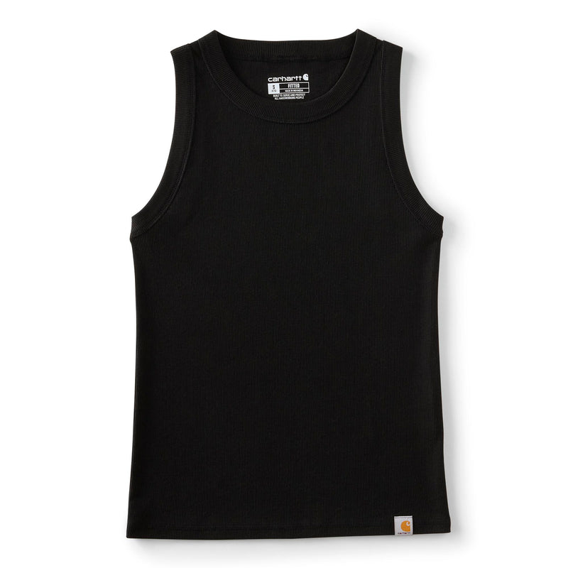 Load image into Gallery viewer, Flat image of Carhartt's black sleeveless tank top for women
