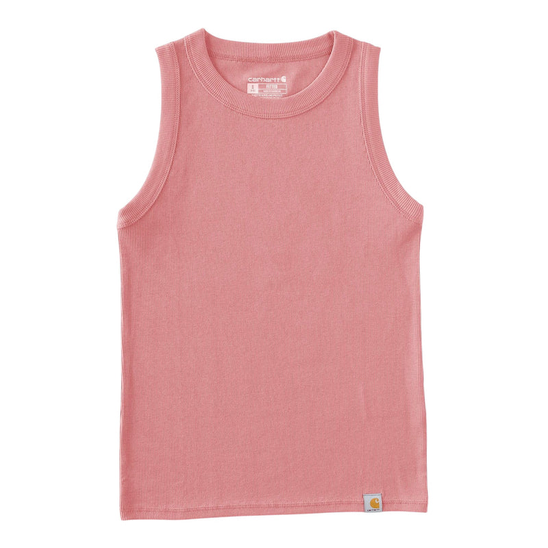 Load image into Gallery viewer, Flat image of Carhartt rose tint pink tank top

