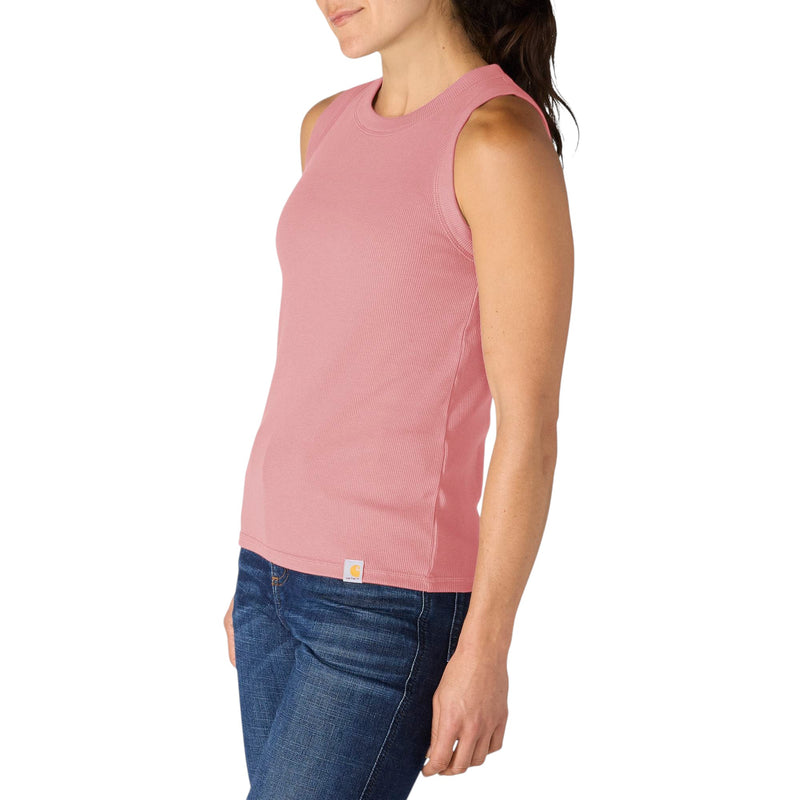 Load image into Gallery viewer, Woman wearing a pink tank top and blue jeans on a white background
