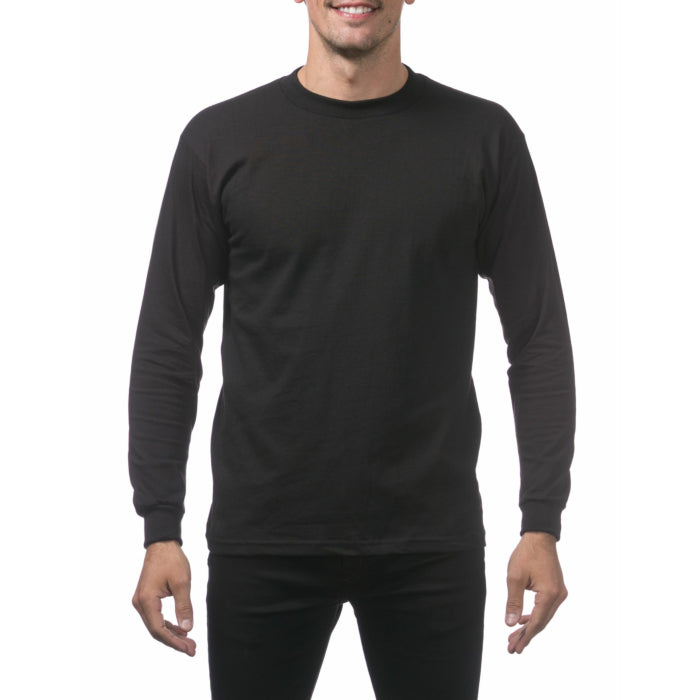 Load image into Gallery viewer, Pro Club L/S Heavyweight Tee - Black
