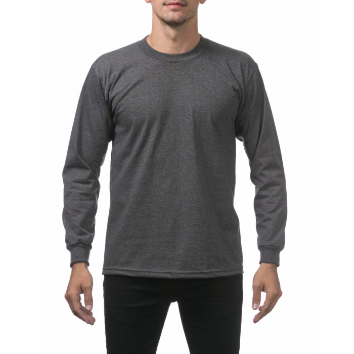 Load image into Gallery viewer, Pro Club L/S Heavyweight Tee - Charcoal
