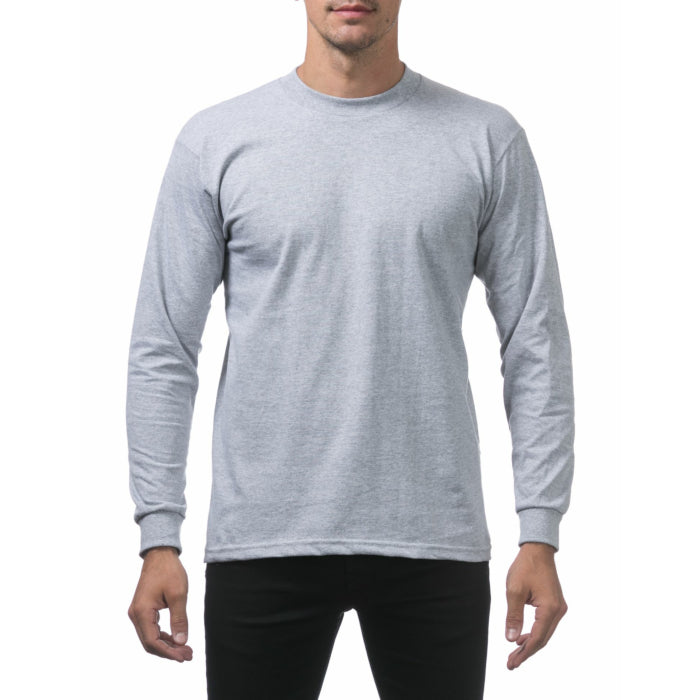 Load image into Gallery viewer, Pro Club L/S Heavyweight Tee - H/Gray
