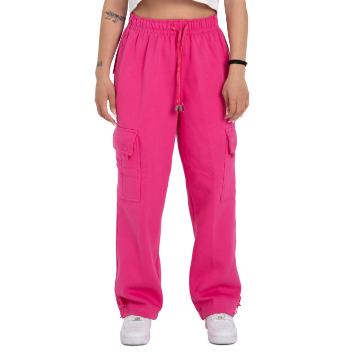 Load image into Gallery viewer, Pro Club HW Cargo Sweatpants - Hot Pink
