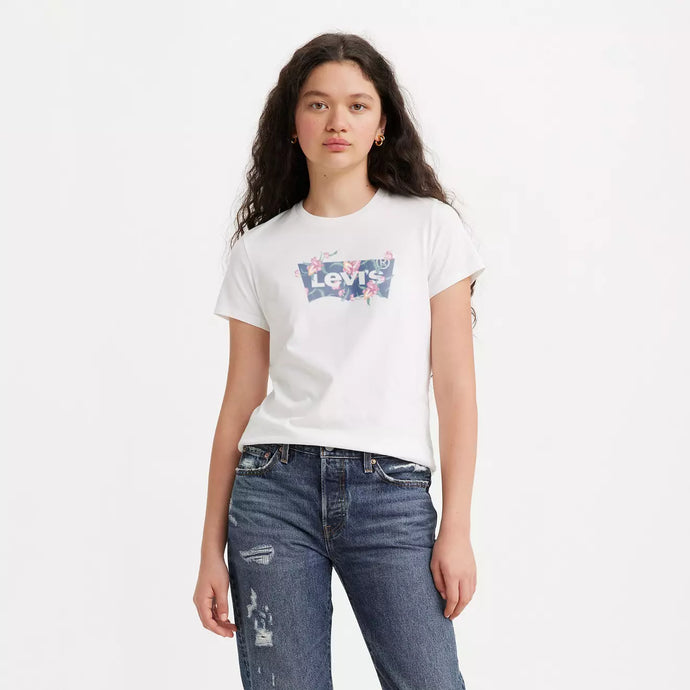 Levi's Women's Floral Graphic Tee - Bright White - Front