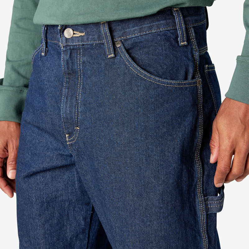 Load image into Gallery viewer, Dickies Relaxed Fit Heavyweight Carpenter Jeans Rinsed Indigo Blue
