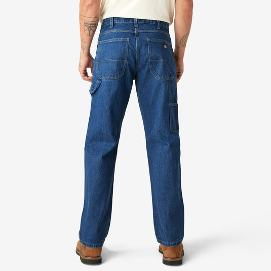 Dickies Relaxed Fit Heavyweight Carpenter Jeans Stonewashed Indigo Blue