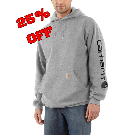 Carhartt K288 Loose Fit Sleeve Logo Hoodie - E20 - 25% Off