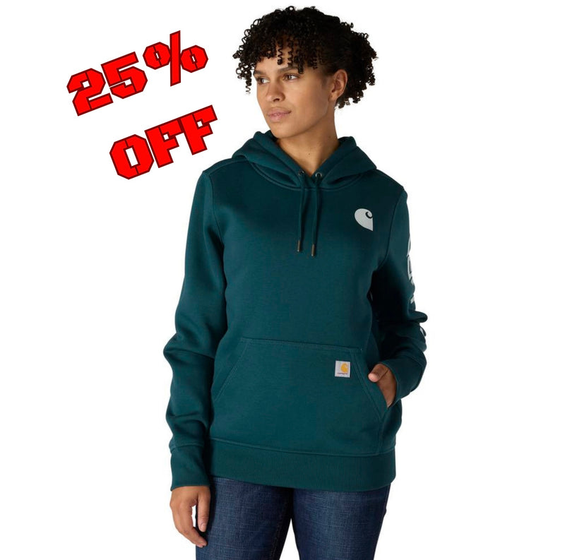 Load image into Gallery viewer, Carhartt W TS2791 Sleeve Logo Hoodie - GM1 - 25% Off
