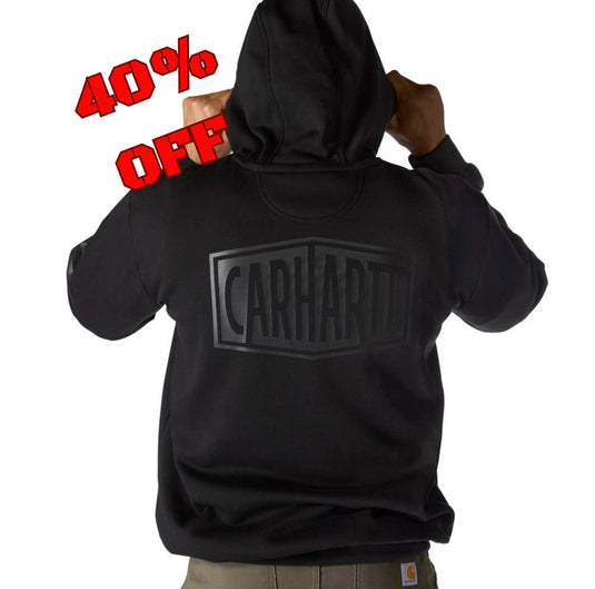 Carhartt TS7030 RD Midweight Logo Hoodie - BLK - 25% Off