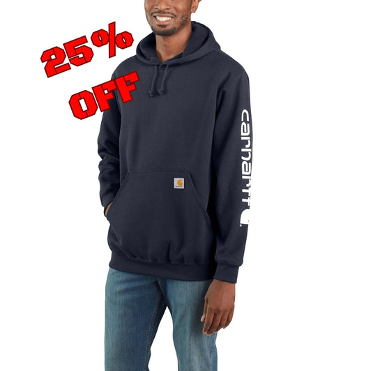 Carhartt K288 Loose Fit Sleeve Logo Hoodie - 472 - 25% Off