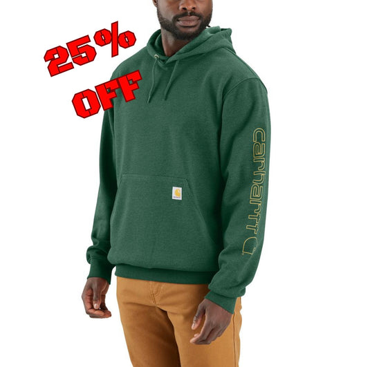 Carhartt K288 Loose Fit Sleeve Logo Hoodie - GI0 - 25% Off