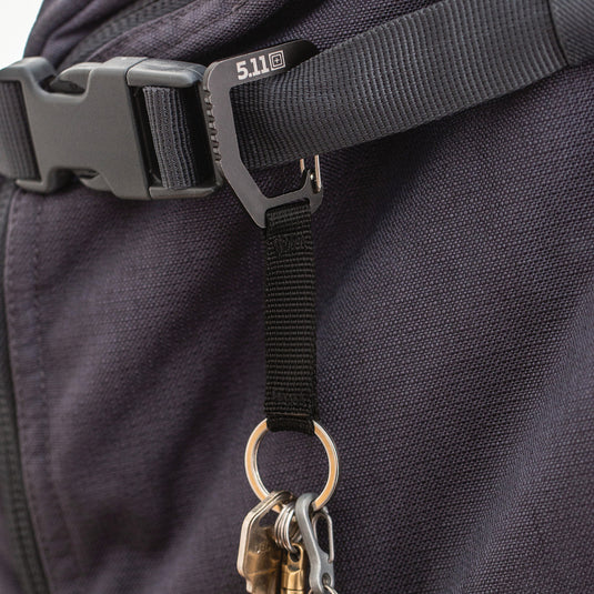 Keychain attached to a black bag with a visible 5.11 brand logo.