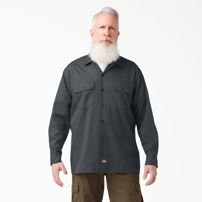 Load image into Gallery viewer, Dickies Original 574 Long Sleeve Work Shirt Charcoal Gray
