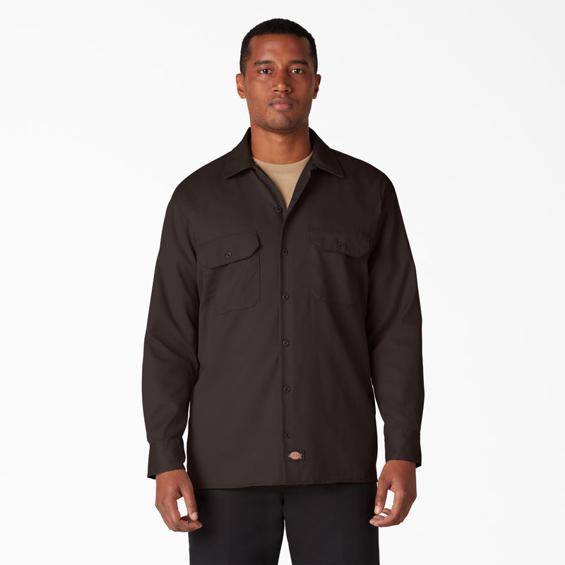 Load image into Gallery viewer, Dickies Original 574 Long Sleeve Work Shirt Dark Brown
