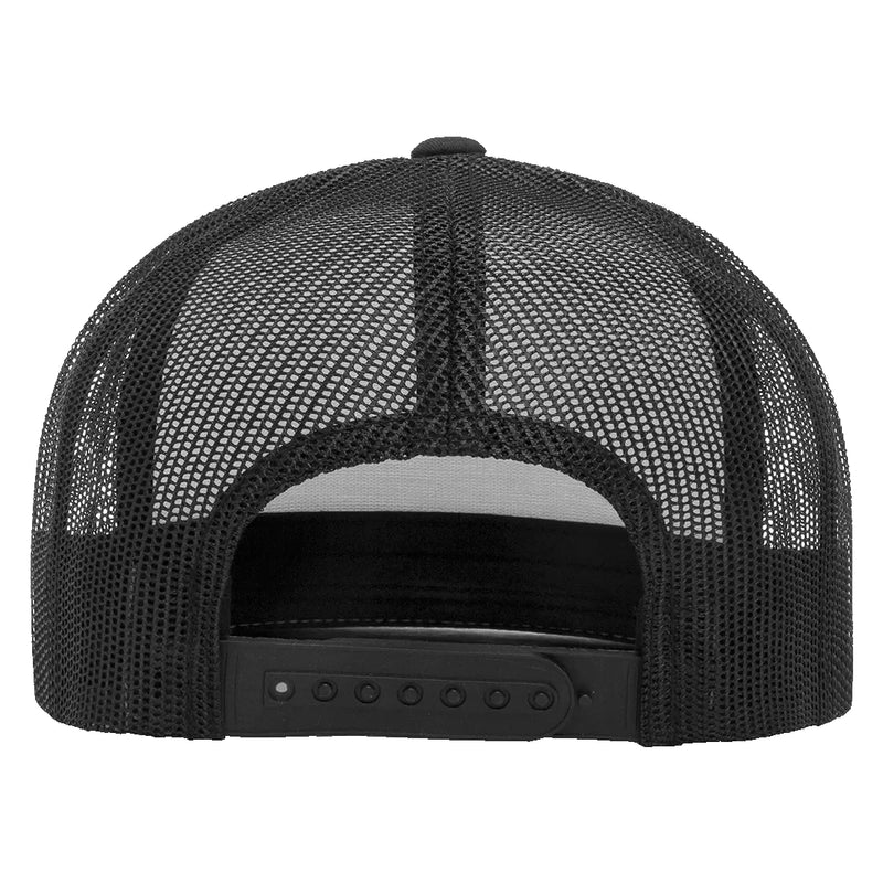 Load image into Gallery viewer, White and black trucker cap with mesh back 
