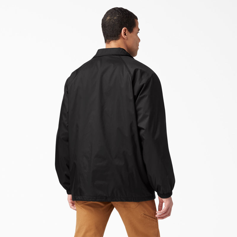 Load image into Gallery viewer, Dickies Snap Front Nylon Jacket Black
