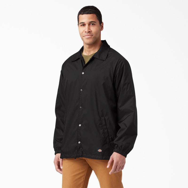 Load image into Gallery viewer, Dickies Snap Front Nylon Jacket Black
