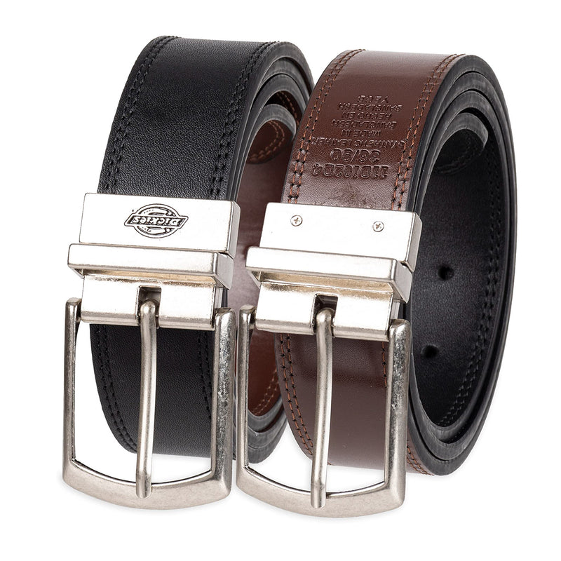 Load image into Gallery viewer, Dickies Reversible Leather Belt - Black and Brown
