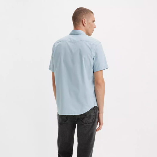 Levi's Short Sleeve Classic 1Pkt Standard Fit Shirt - Soft Chambray Blue  - Back