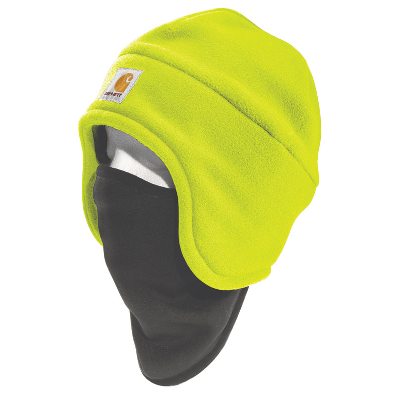 Load image into Gallery viewer, Neon green beanie with black face mask
