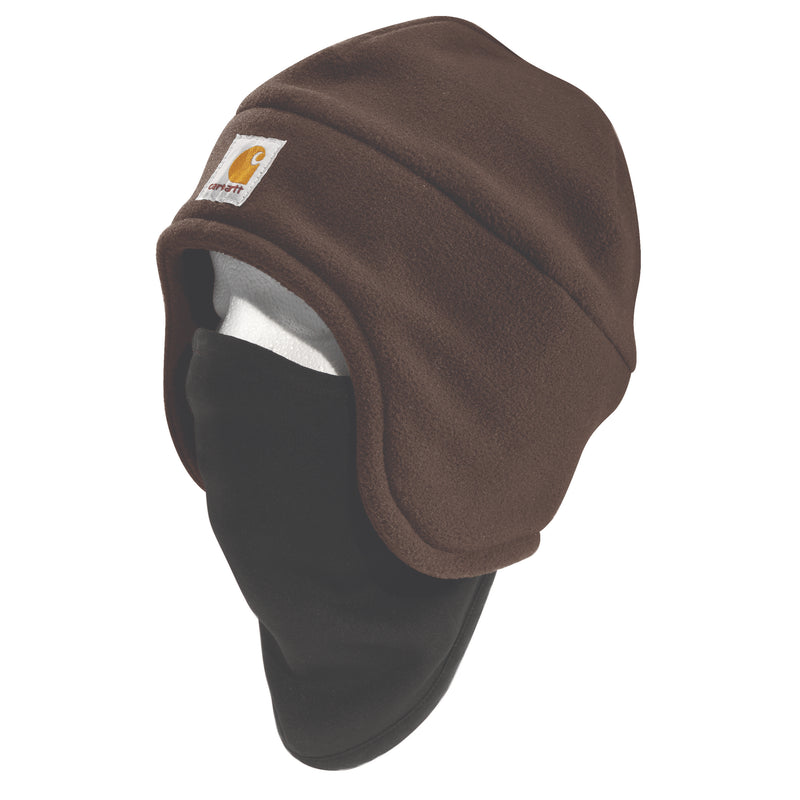 Load image into Gallery viewer, Dark brown beanie with black face mask 
