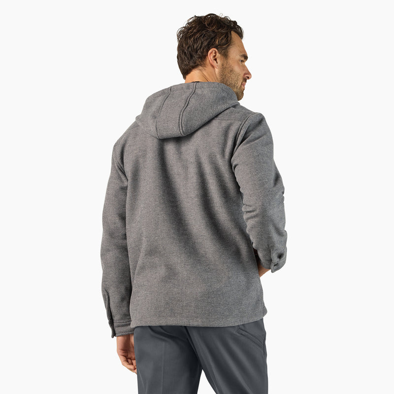 Load image into Gallery viewer, Dickies Flannel Bonded Hooded Shirt Jacket - December Sky - Back
