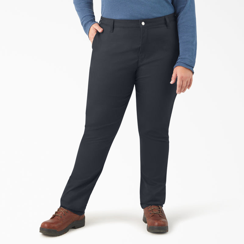 Load image into Gallery viewer, Dickies Women&#39;s Straight Super Flex Pant - Dark Navy 
